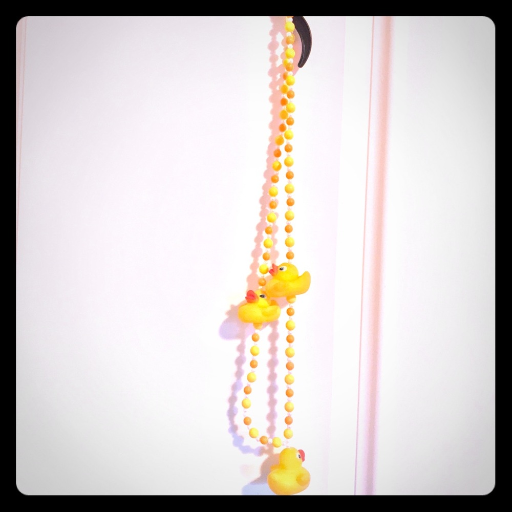 Mardi gras costume Halloween rubber ducky necklace